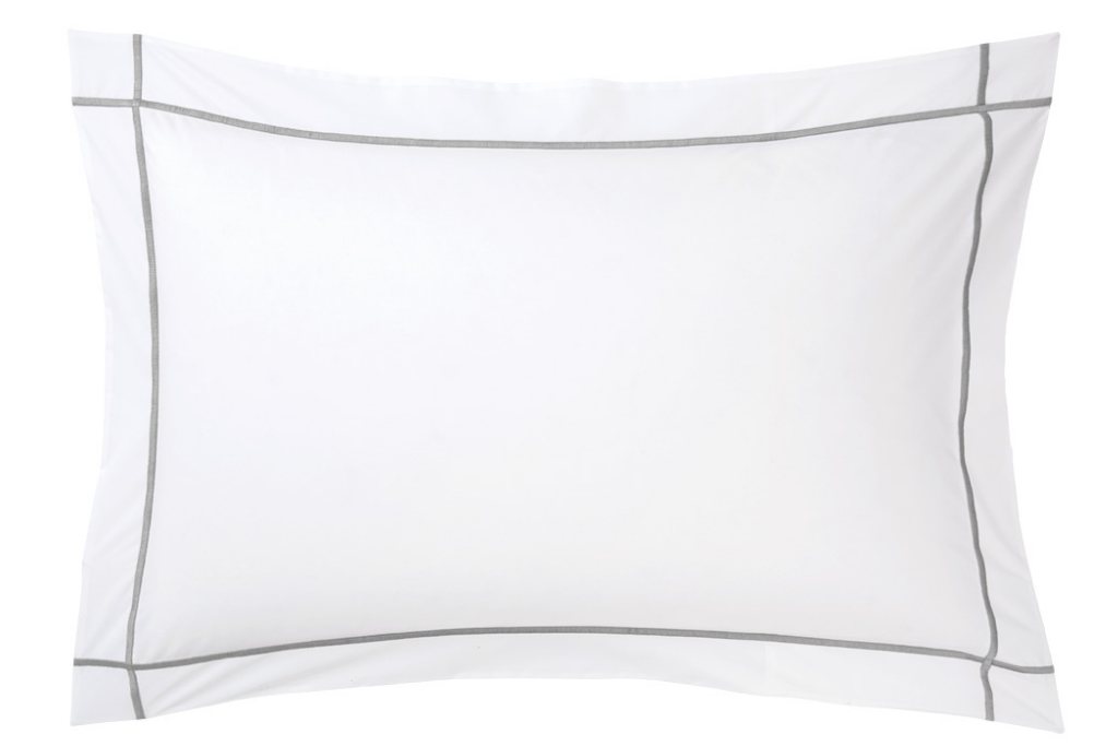 Yves Delorme Athena Pillowcase Large 50cm X 90cm Platine