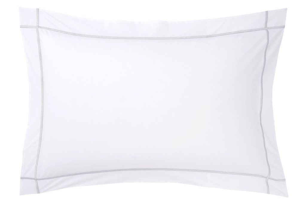 Yves Delorme Athena Pillowcase Large 50cm X 90cm Silver