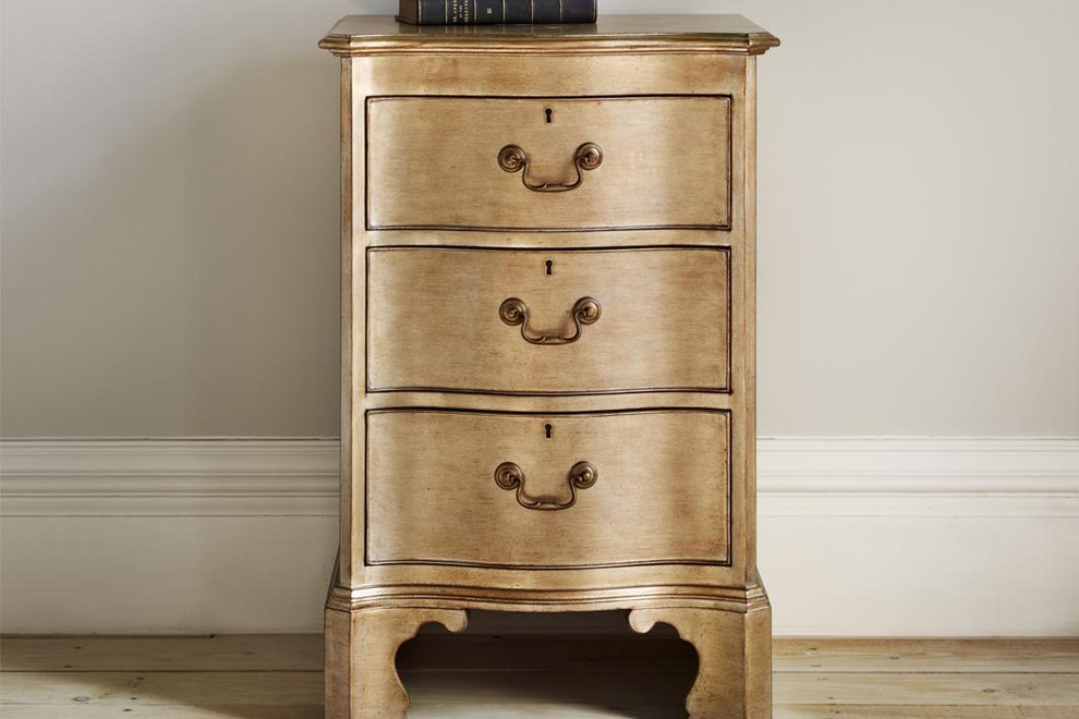 Eclectic Leafed Bedside Chest In Silver F And So To Bed