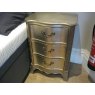 And So To Bed Georgian  3 Drawer bedsides Chest silver leaf -EX DISPLAY