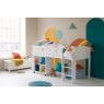 Cubix Children's Mid Sleeper With Storage Bookcase