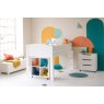 Cubix Children's Mid Sleeper With Storage Bookcase