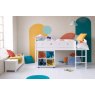 Cubix Children's Mid Sleeper With Storage Bookcase