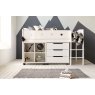 Cubix Children's Mid Sleeper With Chest Of Drawers & Bookcase