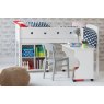 Cubix Children's Mid Sleeper With Storage Bookcase & Roll Out Desk