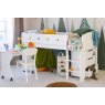 Cubix Children's Mid Sleeper With Chest Of Drawers & Roll Out Desk