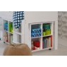 Cubix Children's Mid Sleeper With Two Storage Bookcases White