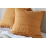 Bedfolk Square Cotton Quilted Pillowcase Pair - Ochre