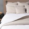 Reed Family Linen Quilted Bedspread White and Putty Chambray
