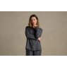 Bedfolk Womens Linen Pyjama Shirt - Ink Grey Black