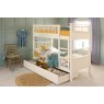 Bowood Children's Bunk Bed With Trundle - Ivory White