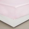 Reed Family Linen Plain Hemmed Fitted Sheet - Blush