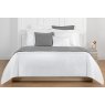 Amalia Home Collection Sereno Duvet Cover - White with Cool Grey embroidery