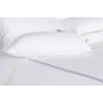 Amalia Home Collection Sereno Duvet Cover - White with Midnight blue embroidery