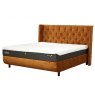 TEMPUR® Arc™ Ottoman Bed with Luxury Headboard - Gold-Mustard