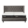 TEMPUR® Arc™ Ottoman Bed with Luxury Headboard - Grey