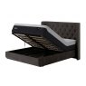 TEMPUR® Arc™ Ottoman Bed with Luxury Headboard - Grey