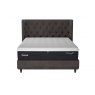 TEMPUR® Arc™ Ottoman Bed with Luxury Headboard - Dark Grey Velvet