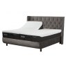 TEMPUR® Arc™ Adjustable Bed with Luxury Headboard - Grey