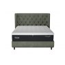 TEMPUR® Arc™ Static Disc Bed with Luxury Headboard - Dark Green Velvet