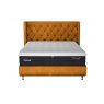 TEMPUR® Arc™ Static Disc Bed with Luxury Headboard - Gold Velvet