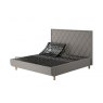 TEMPUR® Arc™ Adjustable Bed with Quilted Headboard - Warm Stone