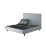 TEMPUR® Arc™ Adjustable Bed with Quilted Headboard - Stone