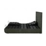 TEMPUR® Arc™ Adjustable Bed with Quilted Headboard - Dark Green Velvet