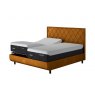 TEMPUR® Arc™ Adjustable Bed with Quilted Headboard - Gold Velvet