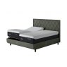 TEMPUR® Arc™ Ergo™ Smart Base with Quilted Headboard - Dark Green Velvet