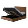 TEMPUR® Arc™ Ottoman Bed with Quilted Headboard - Brown