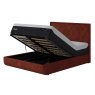 TEMPUR® Arc™ Ottoman Bed with Quilted Headboard - Copper Red