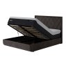 TEMPUR® Arc™ Ottoman Bed with Quilted Headboard - Dark Grey