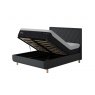 TEMPUR® Arc™ Ottoman Bed with Quilted Headboard - Dark Stone