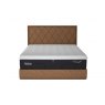 TEMPUR® Arc™ Ottoman Bed with Quilted Headboard - Brown