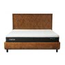 TEMPUR® Arc™ Static Disc Bed with Quilted Headboard Brown
