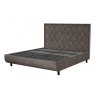 TEMPUR® Arc™ Static Disc Bed with Quilted Headboard Grey