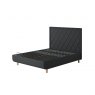 TEMPUR® Arc™ Static Disc Bed with Quilted Headboard - Dark Stone