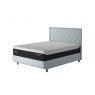 TEMPUR® Arc™ Static Disc Bed with Quilted Headboard - Stone