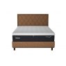 TEMPUR® Arc™ Static Disc Bed with Quilted Headboard - Brown