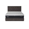 TEMPUR® Arc™ Static Disc Bed with Quilted Headboard - Dark Grey Velvet