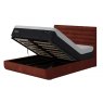 TEMPUR® Arc™ Ottoman Bed with Vectra Headboard - Copper Red