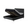 TEMPUR® Arc™ Ottoman Bed with Vectra Headboard - Dark Stone