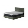 TEMPUR® Arc™ Static Disc Bed with Vectra Headboard - Dark Green Velvet