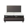 TEMPUR® Arc™ Static Disc Bed with Vertical Headboard Dark Stone