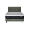TEMPUR® Arc™ Static Disc Bed with Vertical Headboard - Dark Green Velvet