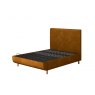 TEMPUR® Arc™ Static Disc Bed with Vertical Headboard - Gold Velvet