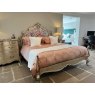 Versailles leafed Upholstered Bedstead & Slatted Base - Superking Size - Ex Display.
