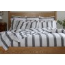 Lennox Duvet Cover - Ebony & White Striped