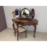 Louis XV Dressing Table, Mirror and Floral Chair Set - Ex Display
